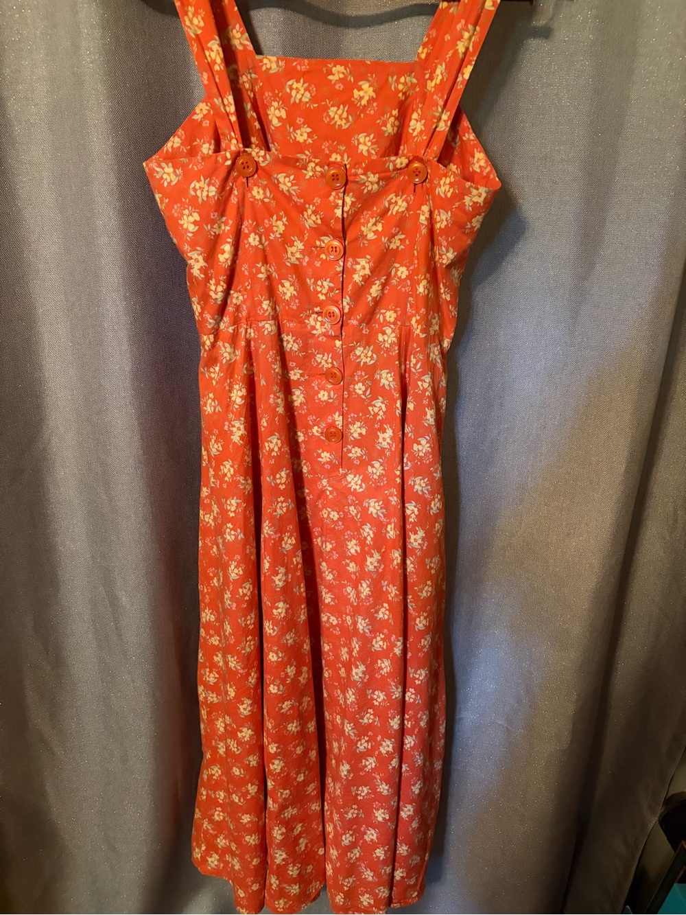 VINTAGE 90s Laura Ashley Floral Midi Dress 🌼 - Picture 4 of 7